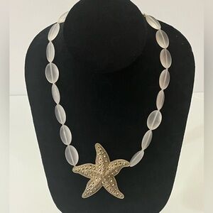 Elegant Gold Starfish Pendant Necklace